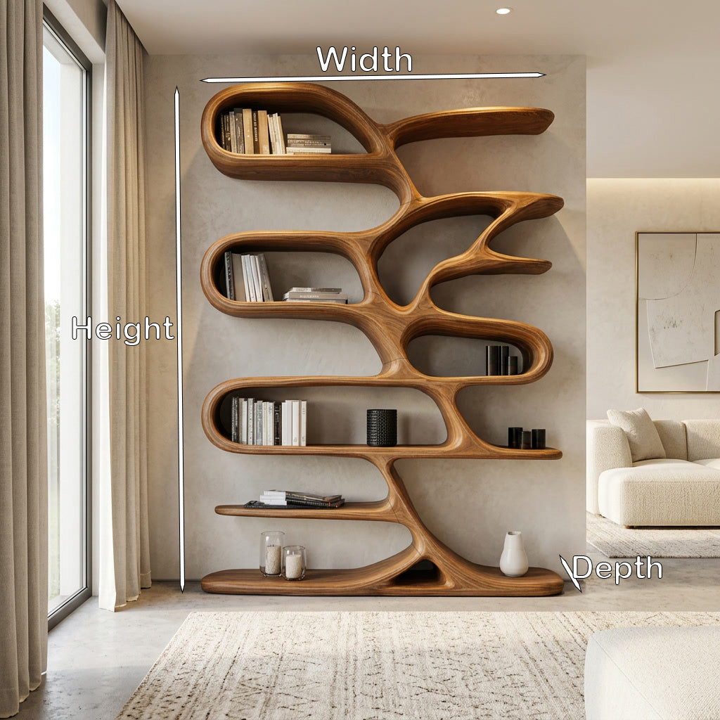 Contemporary Wooden Bookcase For Minimalist Living Room Decor Lynnsnail