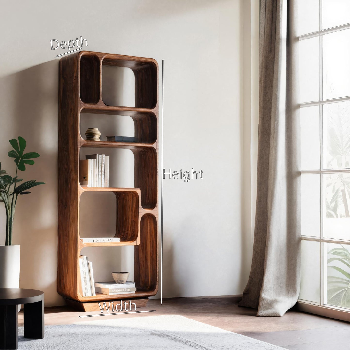 Minimalist Tall Bookshelf For Living Room Or Entryway Lynnsnail