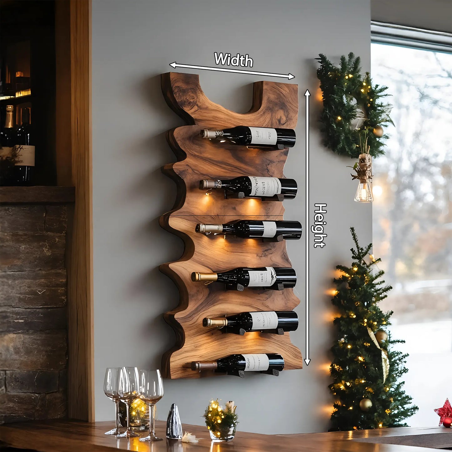 Handcrafted Live Edge Wine Holder For Entryway Design Ideas Lynnsnail