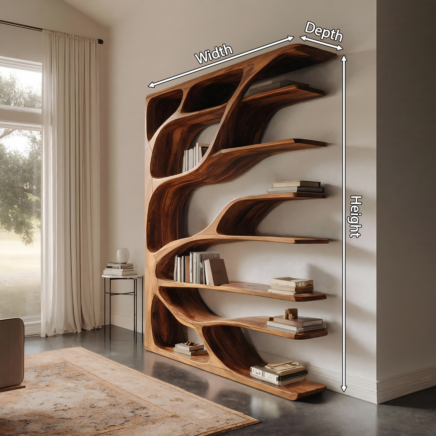 Modern Statement Bookshelf For Home Interiors Decor Lynnsnail