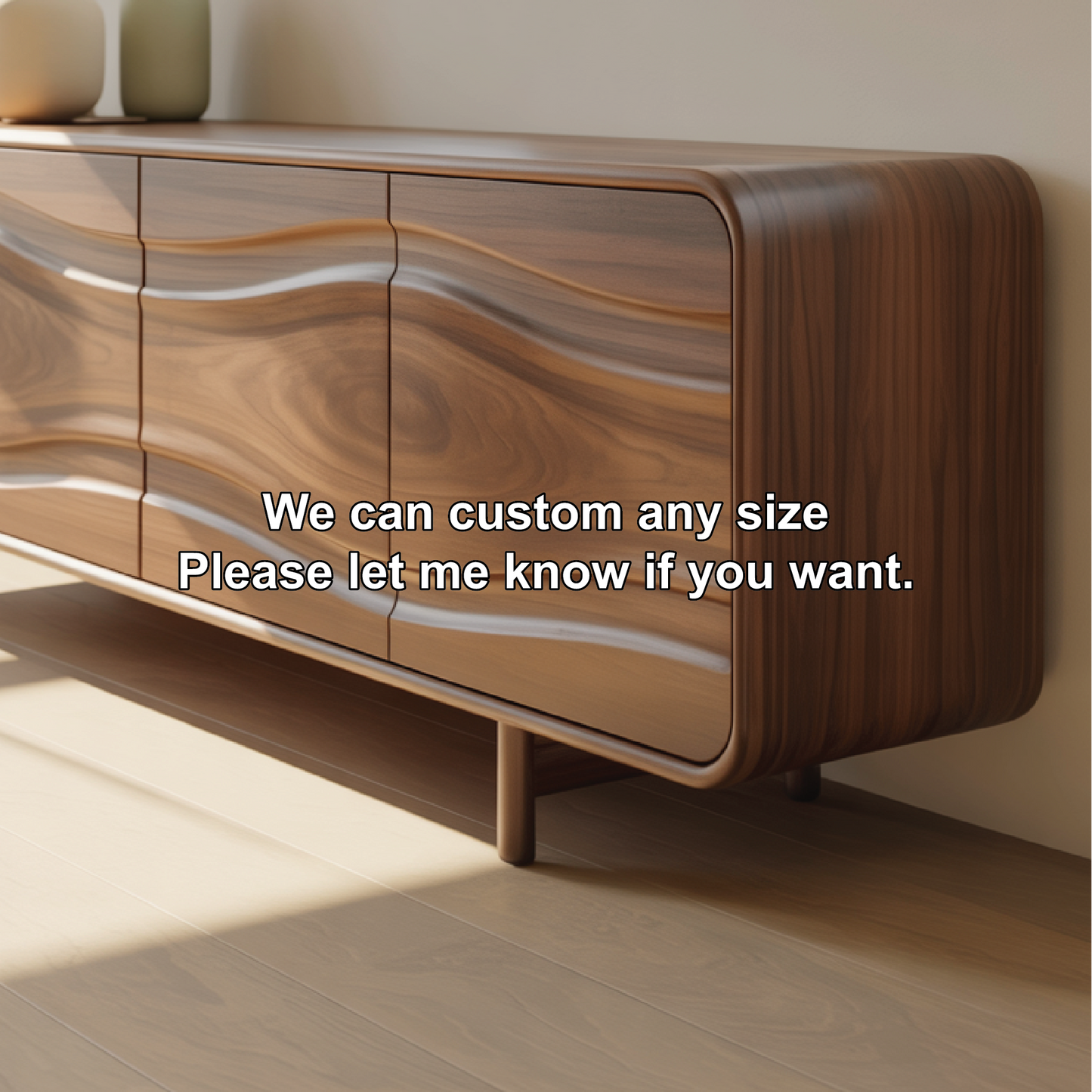 Handcrafted Solid Wood Console Table with Unique Wavy Design for Modern Living Spaces Lynnsnail