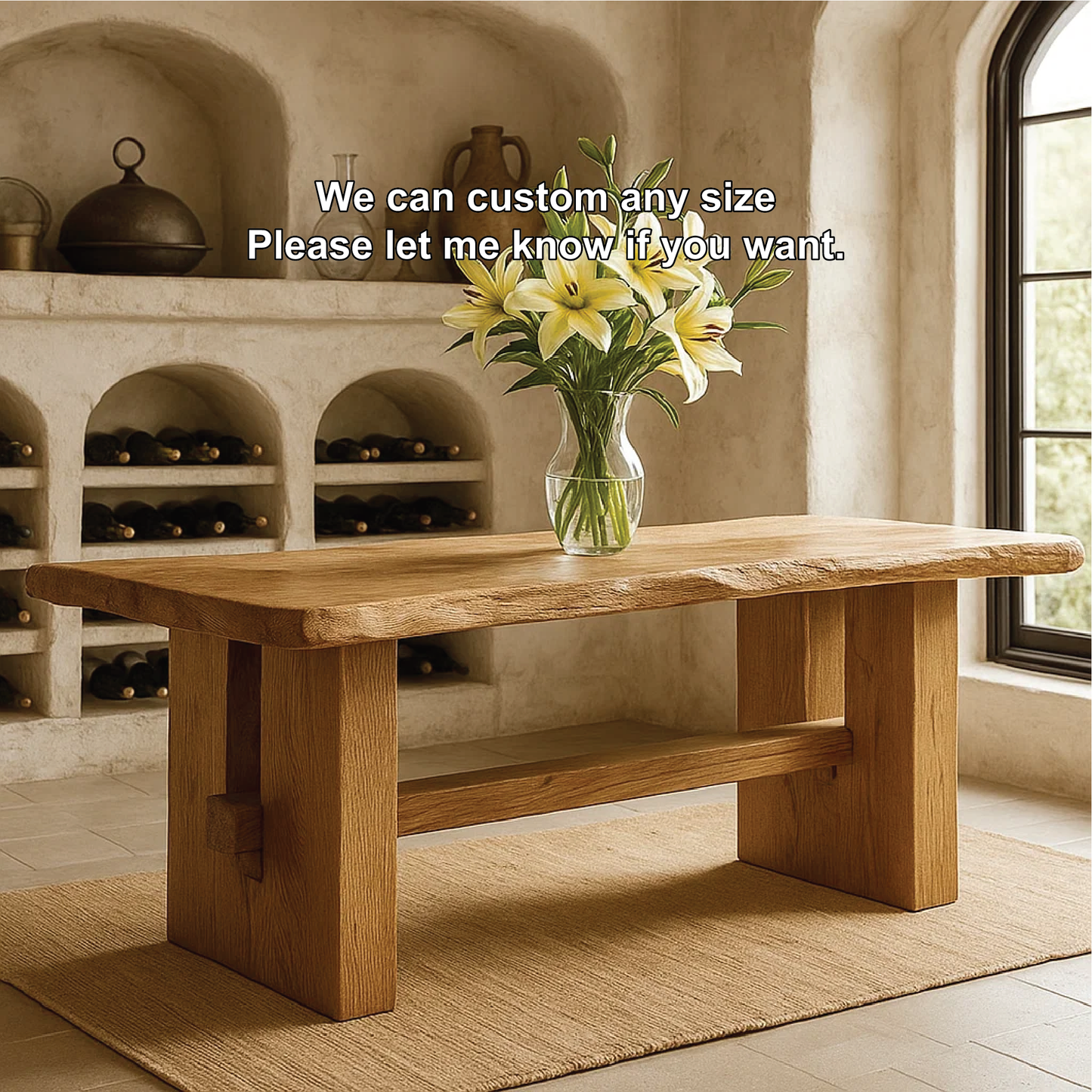 Handcrafted Solid Wood Console Table with Live Edge Design for Rustic Modern Home Interiors Lynnsnail