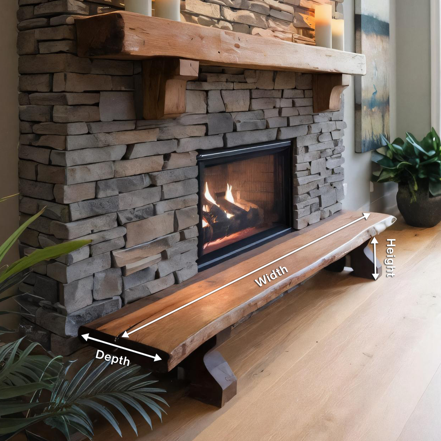 Rustic Live Edge Wood Bench For Entryway Seating Lynnsnail