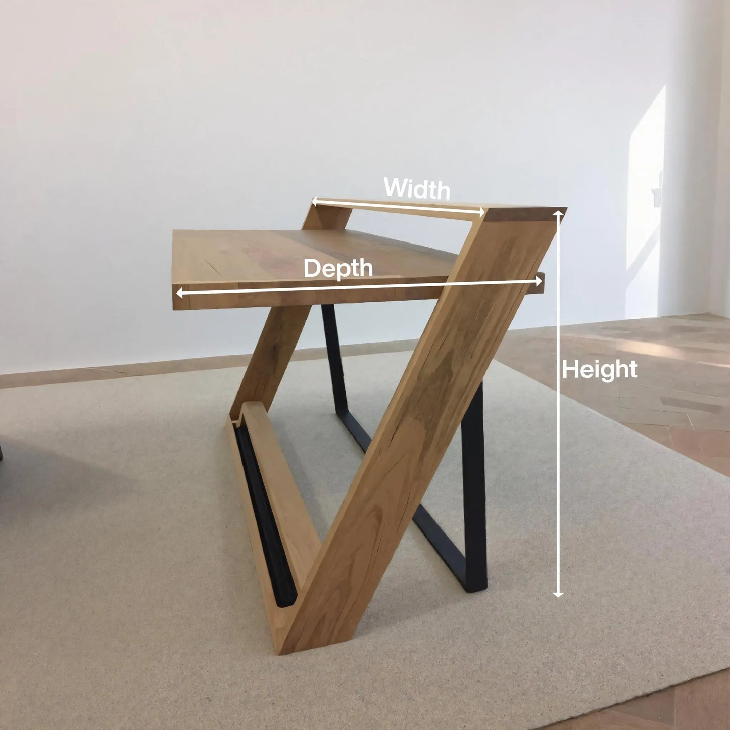 Unique Angular Desk With Z Frame For Home Or Office Lynnsnail
