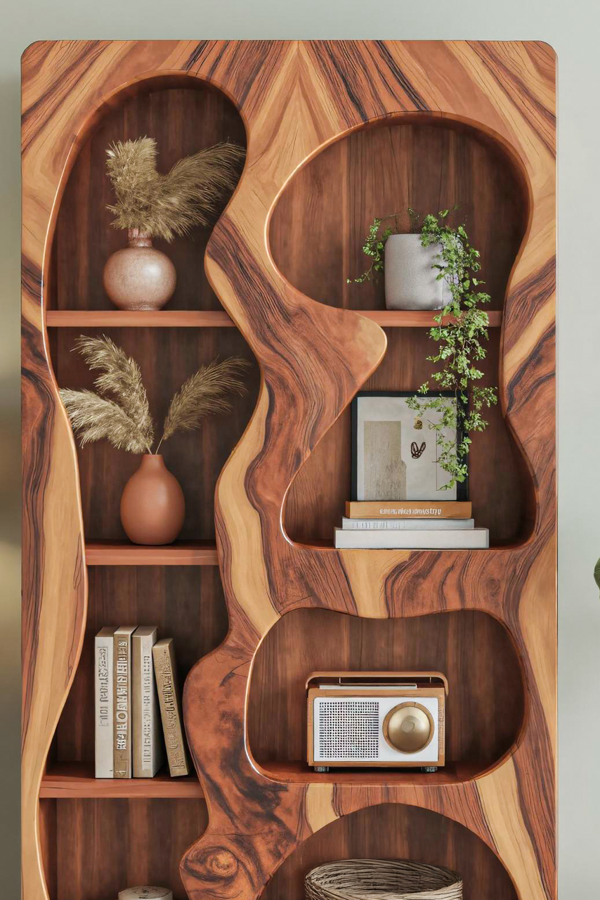 Organic Sculptural Bookshelf For Living Room Or Office Lynnsnail