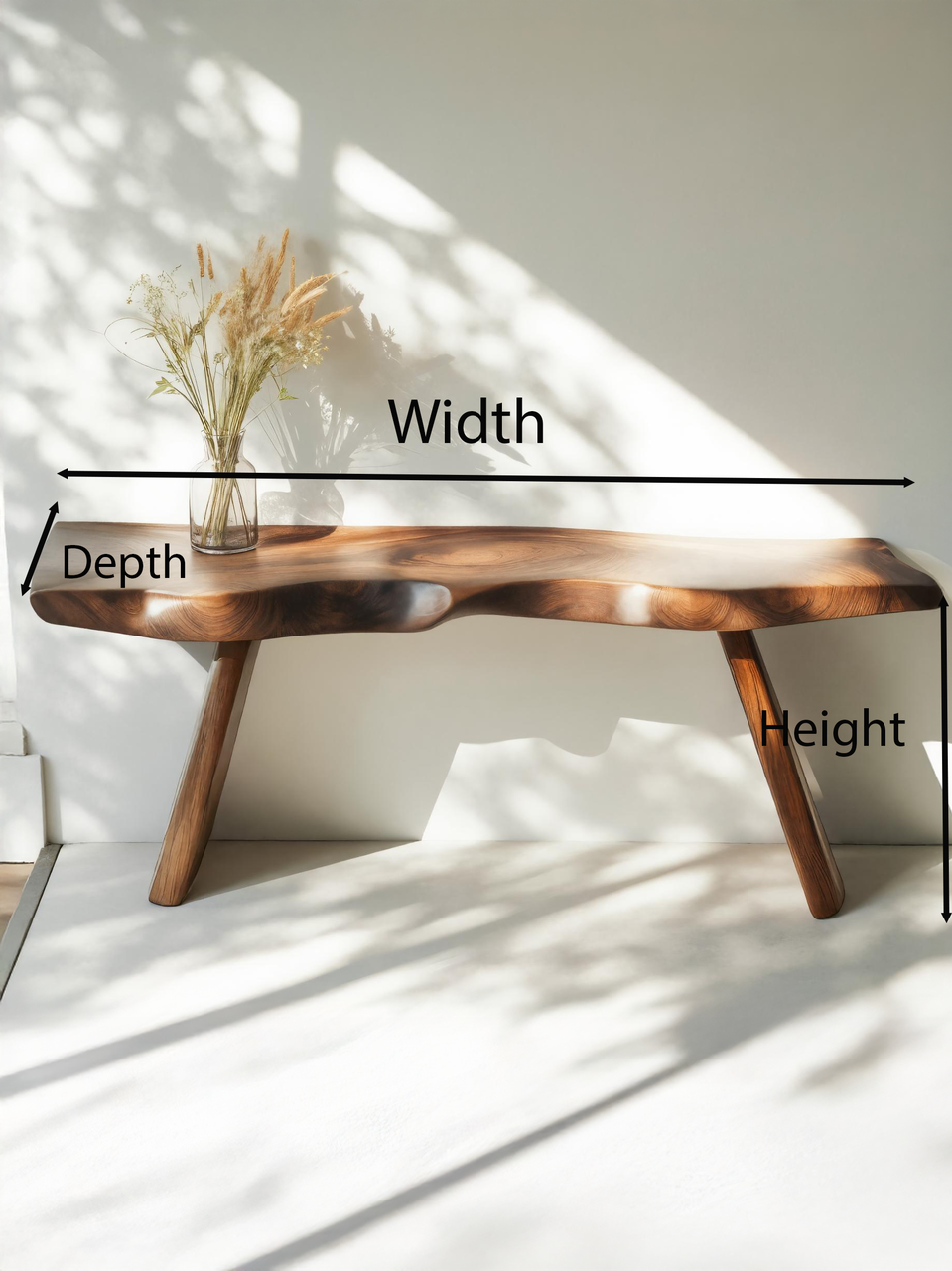 Organic Live Edge Bench For Entryway Or Hallway Lynnsnail