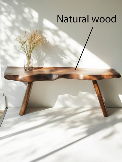 Organic Live Edge Bench For Entryway Or Hallway Lynnsnail