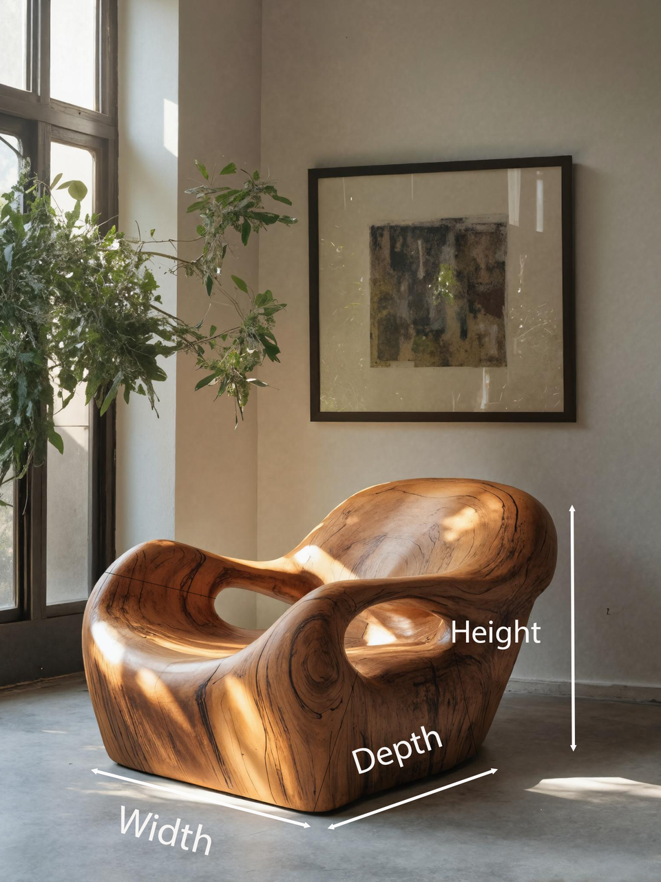 Modern Sculptural Lounge Chair For Living Room Or Reading Corner Lynnsnail