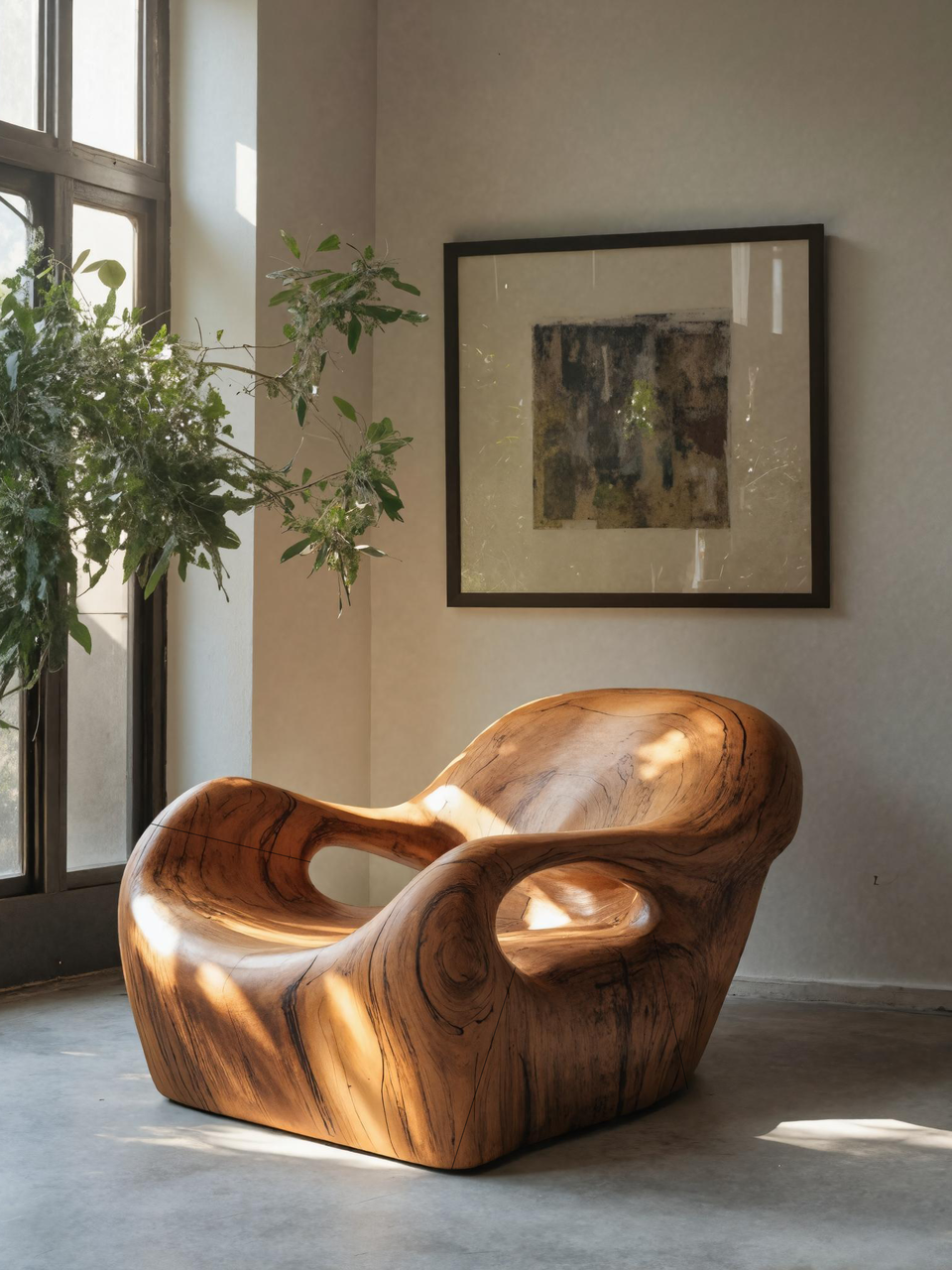Modern Sculptural Lounge Chair For Living Room Or Reading Corner Lynnsnail