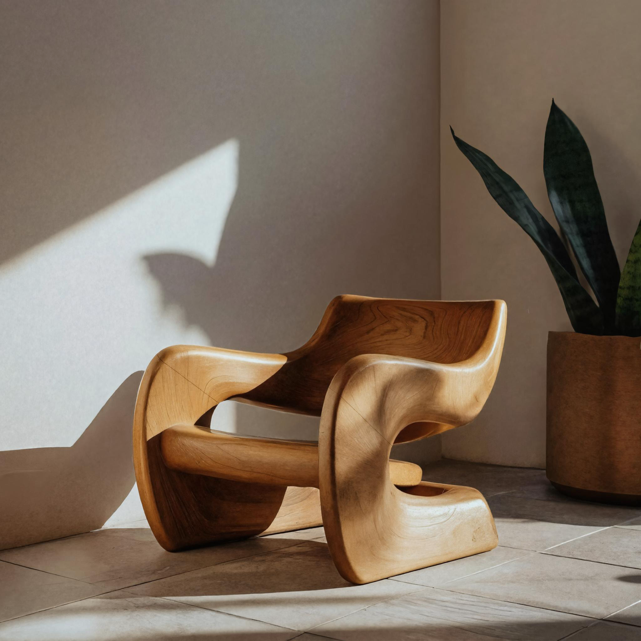 Artistic Sculptural Lounge Chair For Living Room Or Interior Lynnsnail