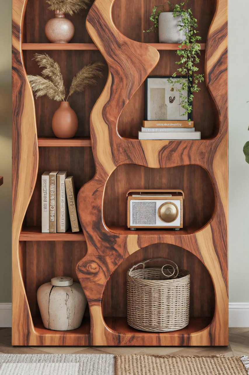 Organic Sculptural Bookshelf For Living Room Or Office Lynnsnail
