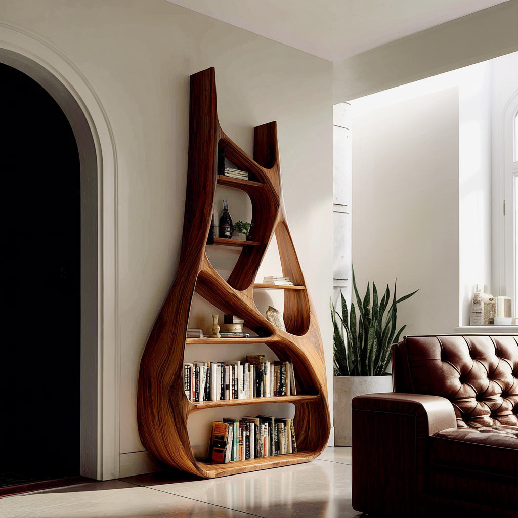 Minimalist Sculptural Bookshelf For Living Room Furniture Lynnsnail