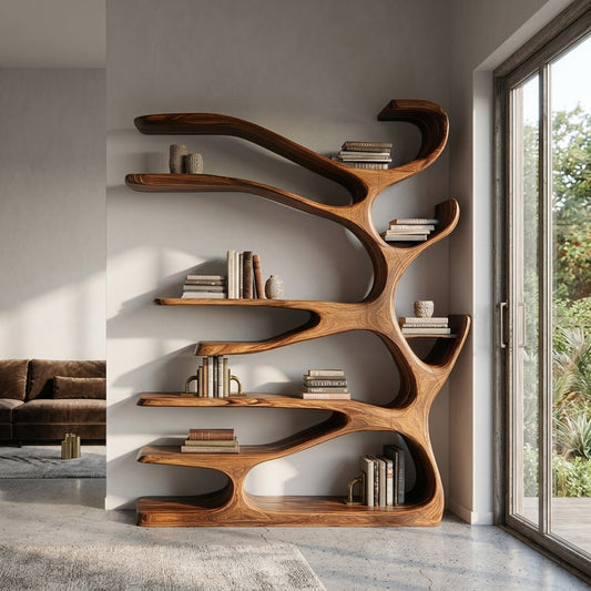 Rustic Wood Bookshelf For Home Furniture Lynnsnail