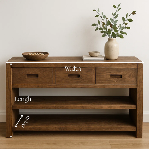 Handcrafted Solid Wood Console, Console Table Lynnsnail