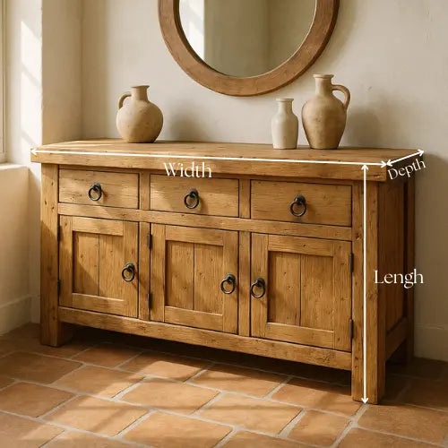 Handcrafted Solid Wood Console Table, Rustic Farmhouse Charm Lynnsnail