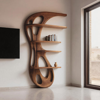 Modern Organic Bookshelf For Living Room Interior Decor Lynnsnail