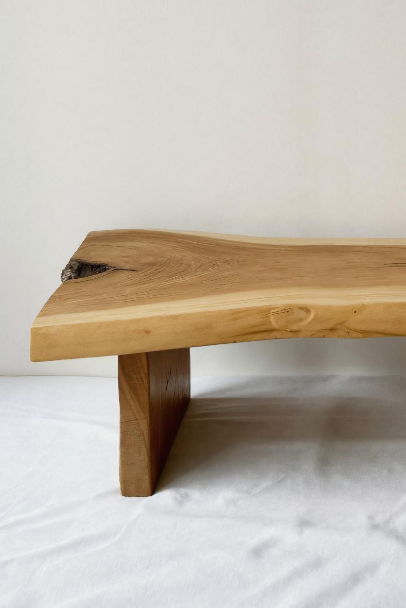 Minimalist Live Edge Bench For Entryway Lynnsnail