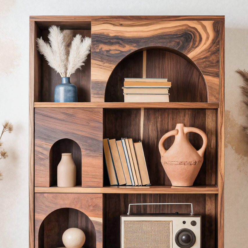 Modern Arch Bookshelf For Living Room Or Office Lynnsnail
