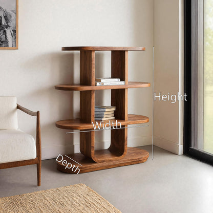 Handcrafted Bookshelf Open Storage Design For Living Room Lynnsnail