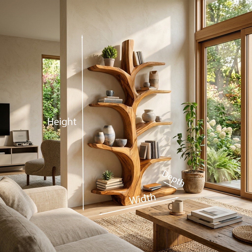Minimal Natural Wood Bookshelf For Home Lynnsnail