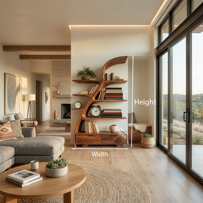 Modern Wooden Bookshelf For Living Area Lynnsnail