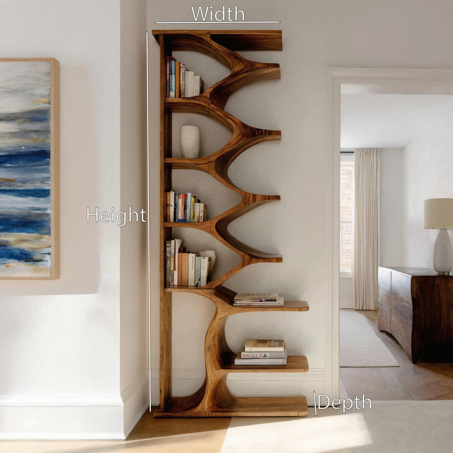 Modern Freestanding Bookshelf For Living Room Lynnsnail