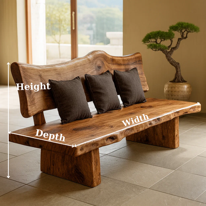Handcrafted Solid Wood Sofa – Modern Minimalist Frame with Warm Natural Grain Lynnsnail
