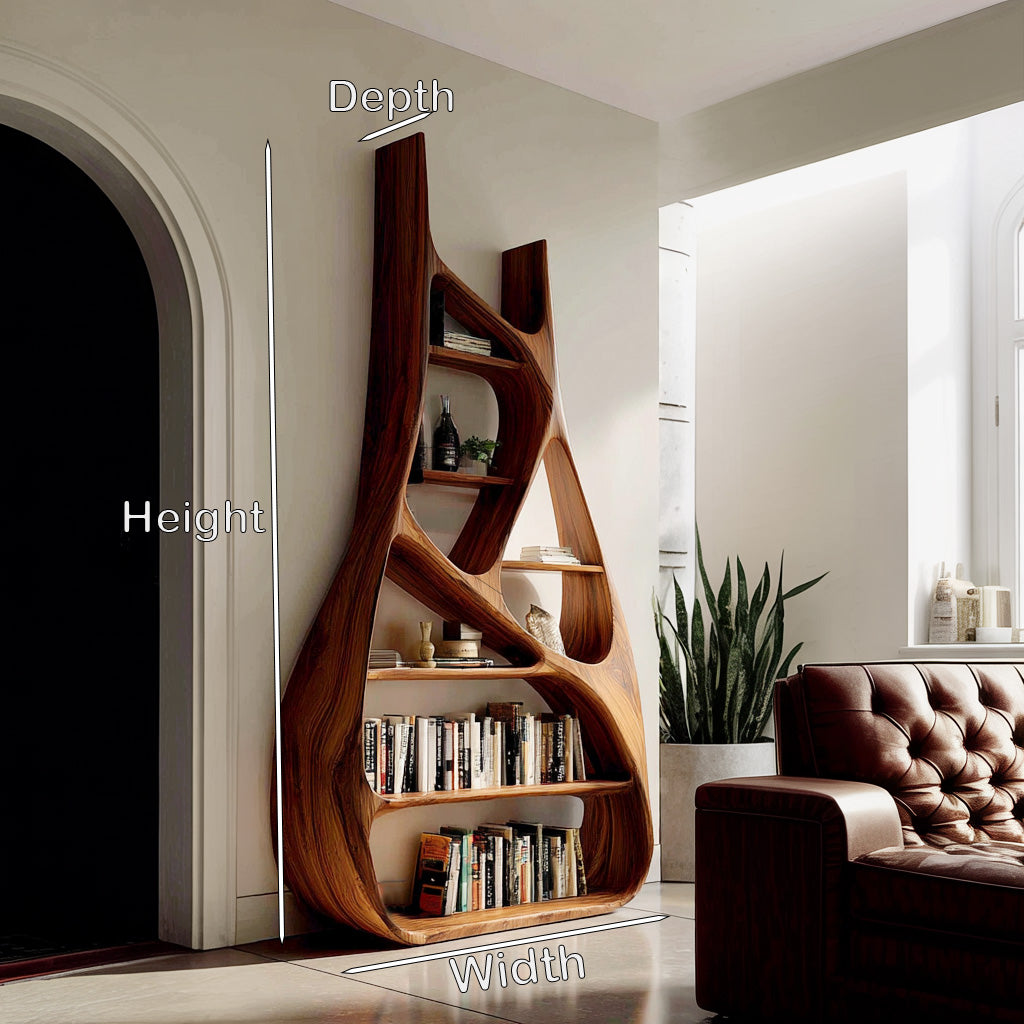 Minimalist Sculptural Bookshelf For Living Room Furniture Lynnsnail