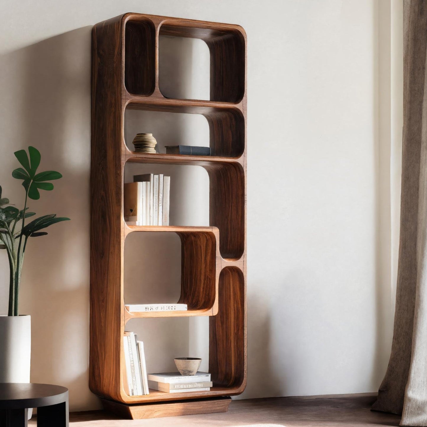 Minimalist Tall Bookshelf For Living Room Or Entryway Lynnsnail
