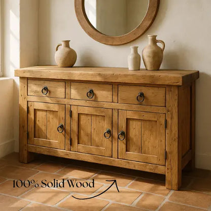 Handcrafted Solid Wood Console Table, Rustic Farmhouse Charm Lynnsnail