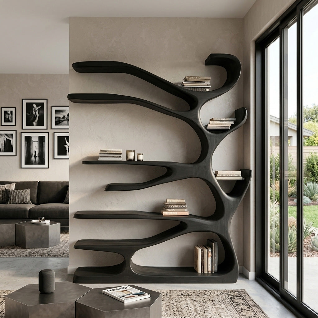 Rustic Wood Bookshelf For Home Furniture Lynnsnail