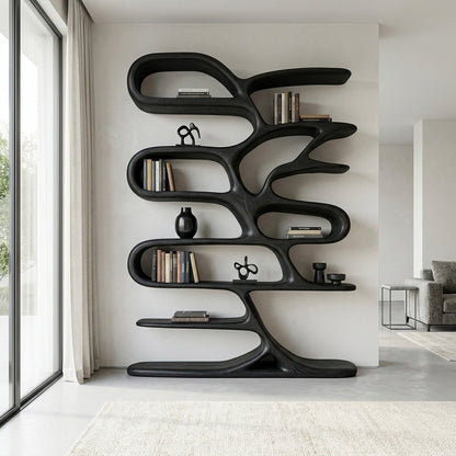 Contemporary Wooden Bookcase For Minimalist Living Room Decor Lynnsnail