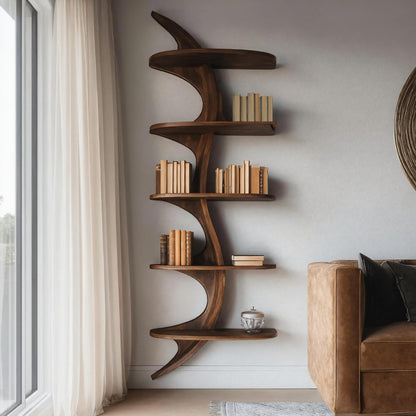 Organic Wall Bookshelf For Living Room Or Bedroom Lynnsnail