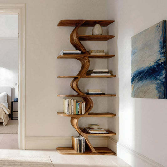 Organic Bookshelf For Living Room Interiors Lynnsnail