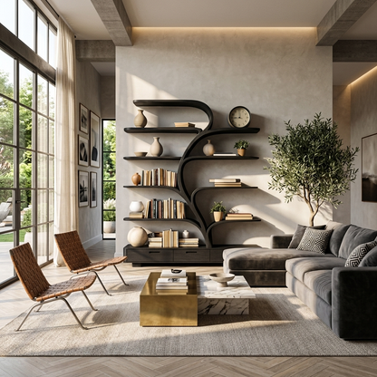 Organic Natural Wood Bookshelf Branch Shape For Home Decor Lynnsnail