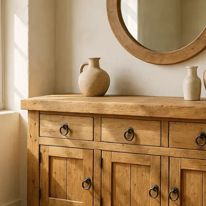 Handcrafted Solid Wood Console Table, Rustic Farmhouse Charm Lynnsnail