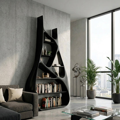Minimalist Sculptural Bookshelf For Living Room Furniture Lynnsnail