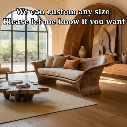 Handcrafted Solid Wood Sofa – Organic Modern Design Lynnsnail