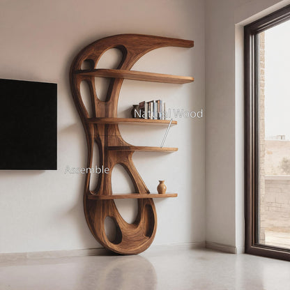 Modern Organic Bookshelf For Living Room Interior Decor Lynnsnail