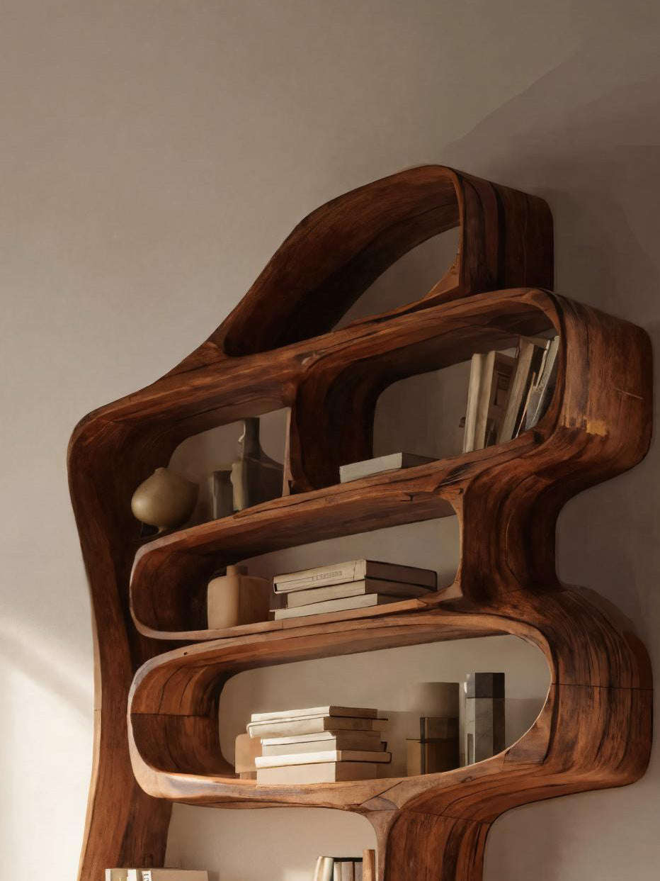 Sculptural Floating Bookshelf For Living Room Or Bedroom Lynnsnail