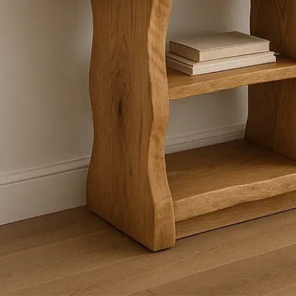 Handcrafted Solid Wood Sculptural Console Table – Organic Modern Design Lynnsnail