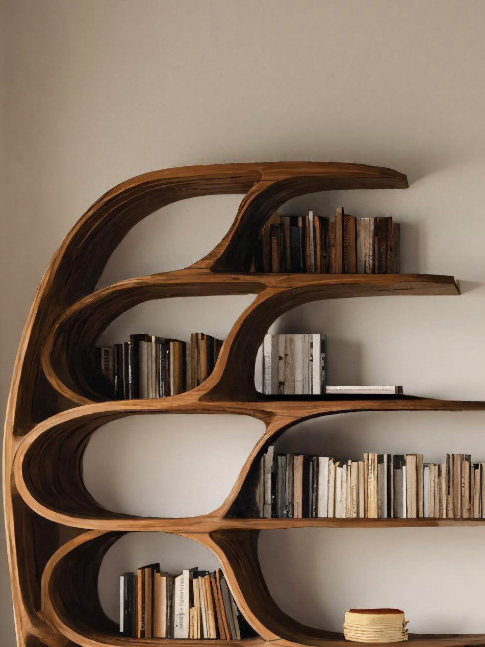 Modern Sculptural Bookshelf For Bedroom Or Living Room Lynnsnail