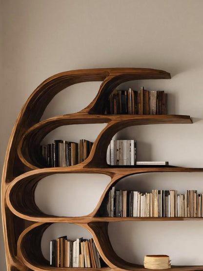 Modern Sculptural Bookshelf For Bedroom Or Living Room Lynnsnail