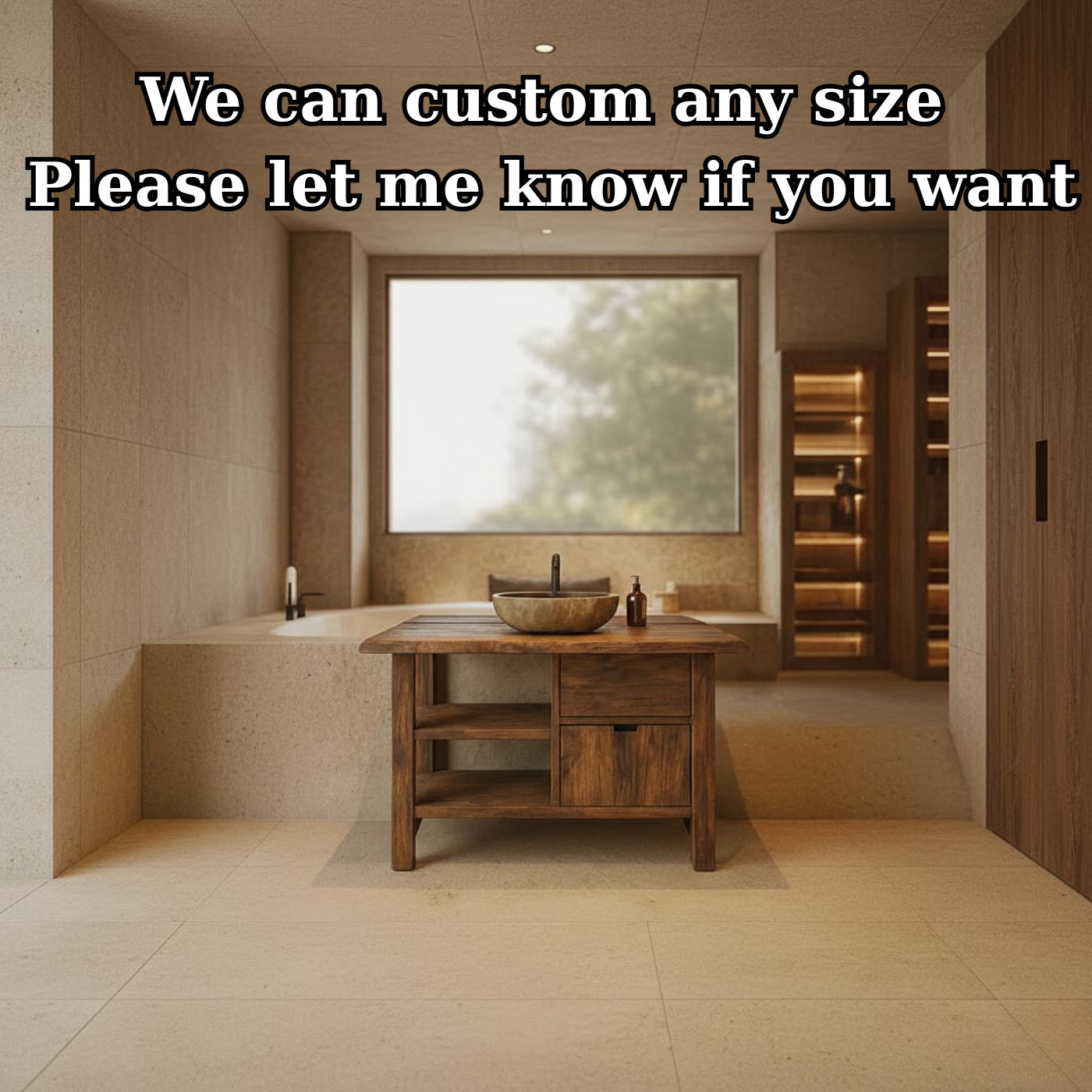 Handcrafted Solid Wood Bathroom Vanity with Open Shelves and Soft-Close Storage Lynnsnail