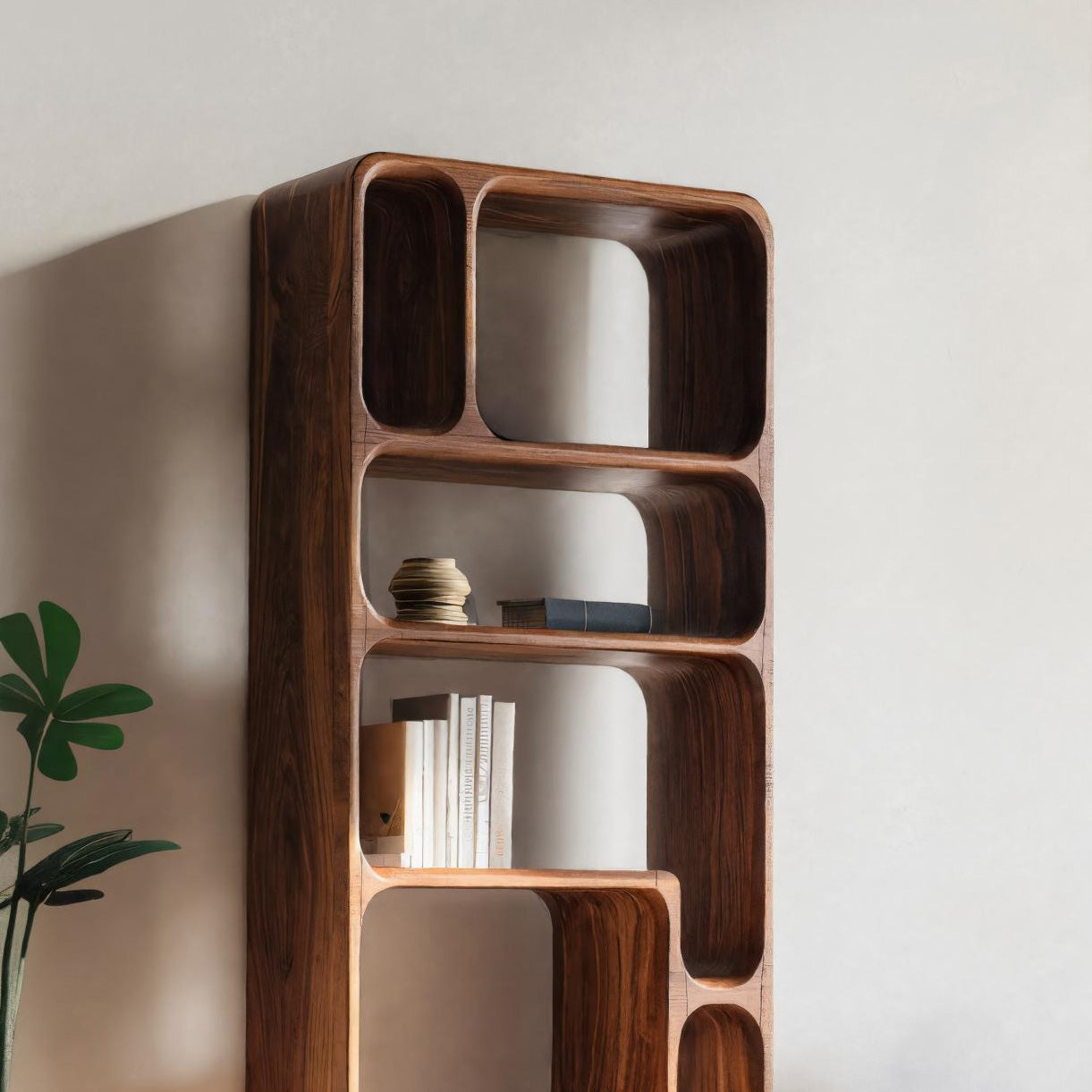 Minimalist Tall Bookshelf For Living Room Or Entryway Lynnsnail