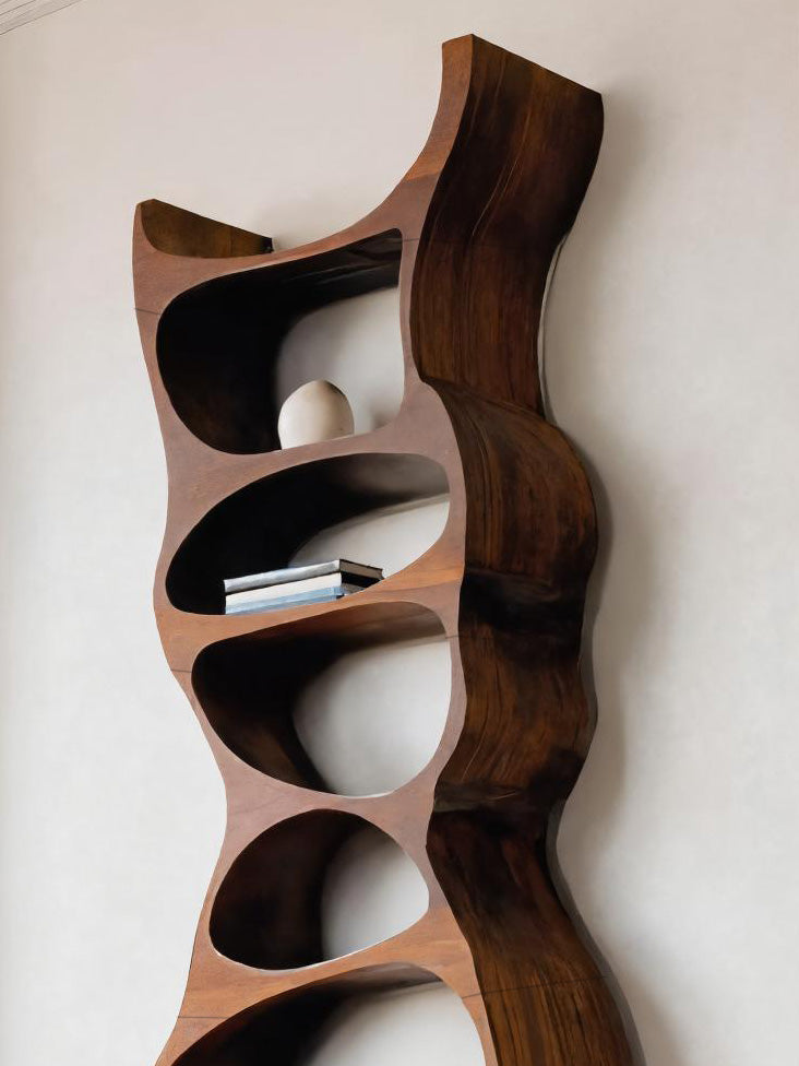 Tall Sculptural Wall Mounted Bookshelf For Living Room Lynnsnail