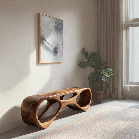Modern Organic Bench For Entryway Or Furniture Hallway Lynnsnail