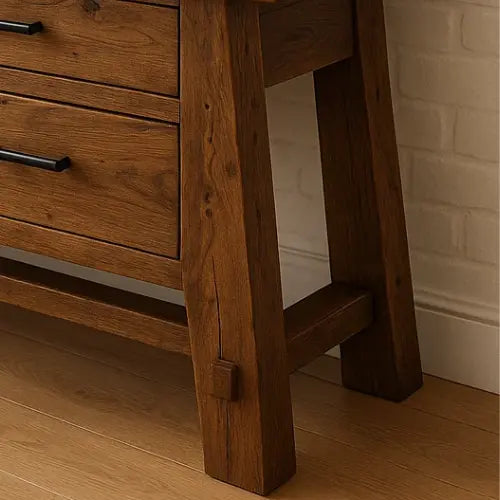Rustic Solid Wood Console Table – Handcrafted with Timeless Character Lynnsnail