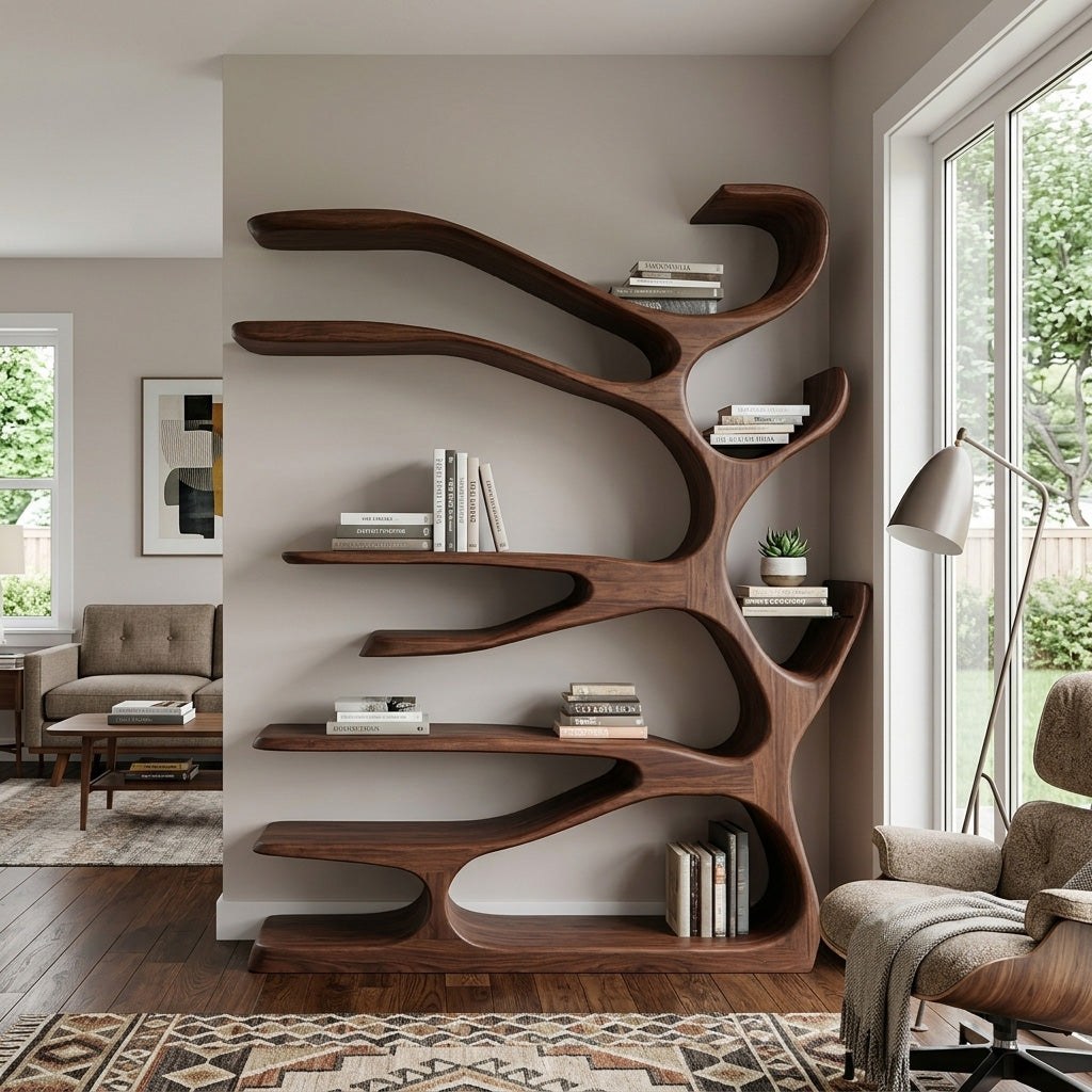 Rustic Wood Bookshelf For Home Furniture Lynnsnail