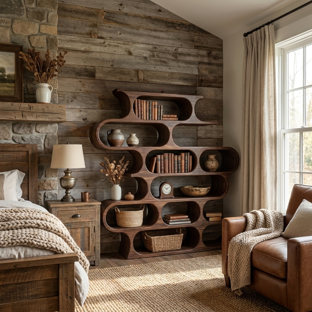 Organic Oval Bookshelf For Living Room Or Creative Studio Lynnsnail